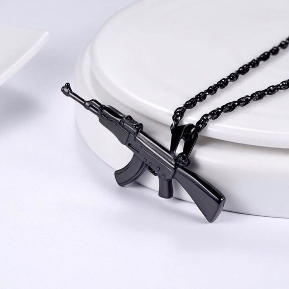 Necklace - Machine Gun Pendant Chain - Picture 2 of 2